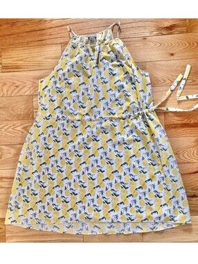 Lemon Print Dress Market & Spruce 3X Summer Cinch Waist Plus Size Fruit Light